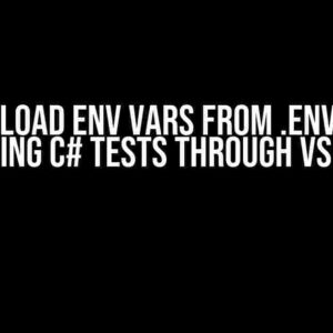 How to Load Env Vars from .env Before Running C# Tests Through VS Code