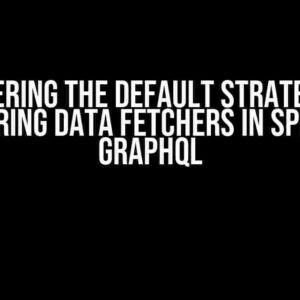 Uncovering the Default Strategy for Discovering Data Fetchers in Spring for GraphQL